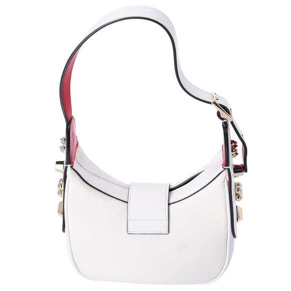 Christian Louboutin Carasky Mini Shoulder Bag White Pebbled Leather - Picture 5 of 11